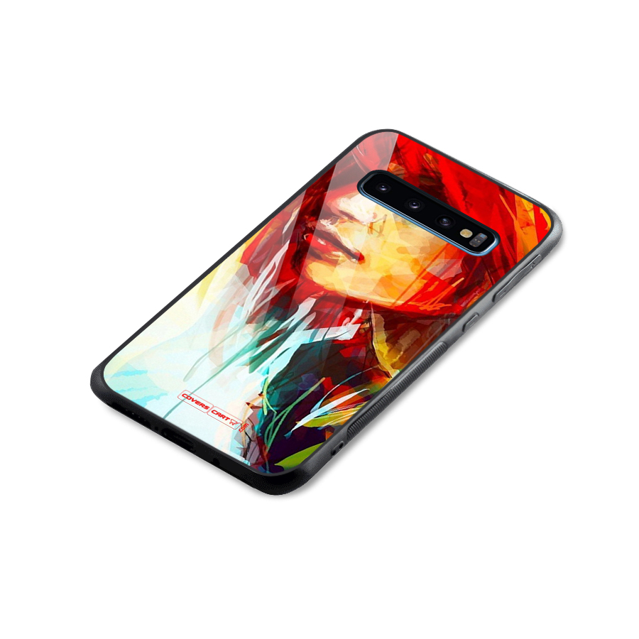 Painted Girl Glass Back Case for Galaxy S10