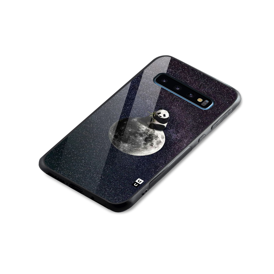 Panda Space Glass Back Case for Galaxy S10