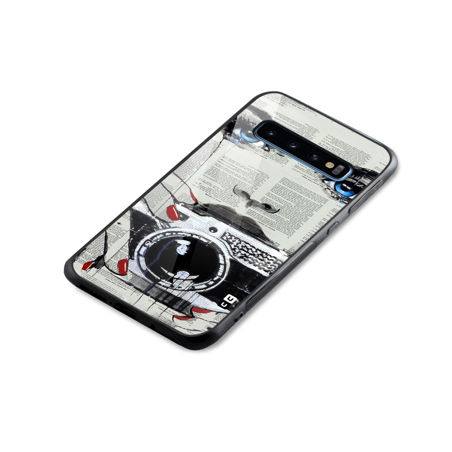 Paper Face Beauty Glass Back Case for Galaxy S10