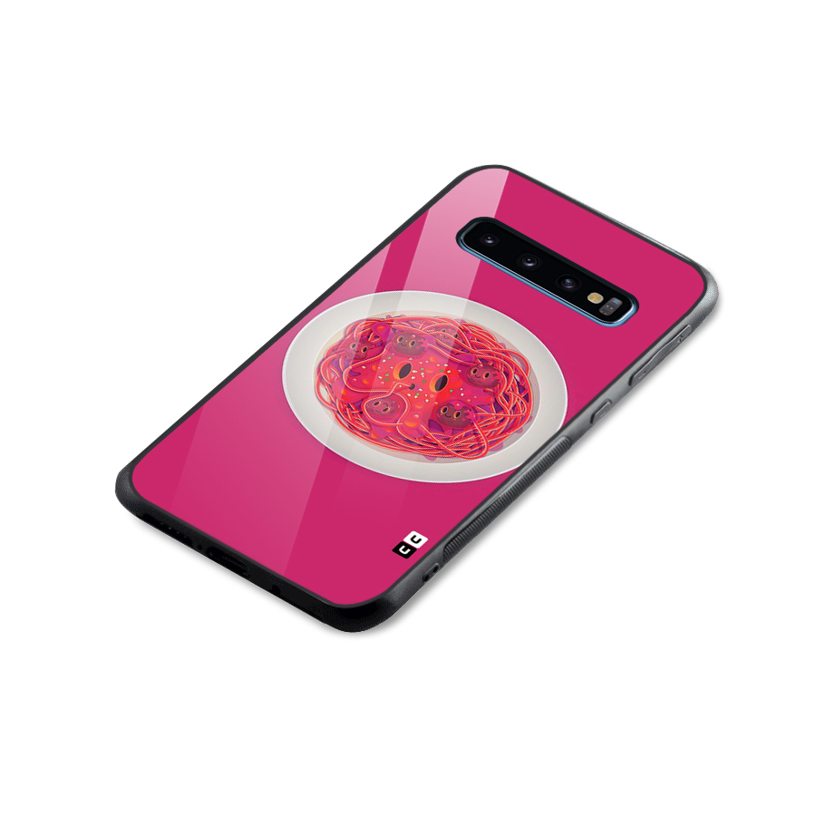 Pasta Cute Glass Back Case for Galaxy S10