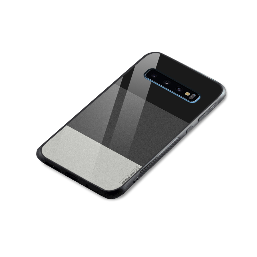 Pastel Black and Grey Glass Back Case for Galaxy S10