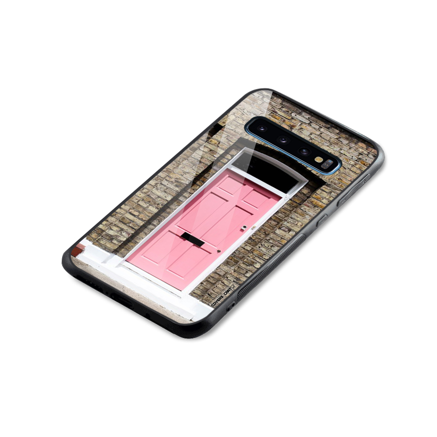 Pastel Pink Door Glass Back Case for Galaxy S10
