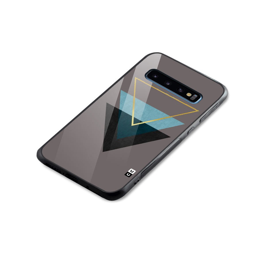 Pastel Triangle Glass Back Case for Galaxy S10