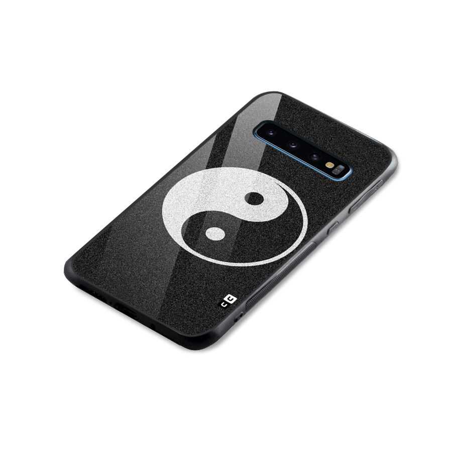 Peace Disorted Glass Back Case for Galaxy S10