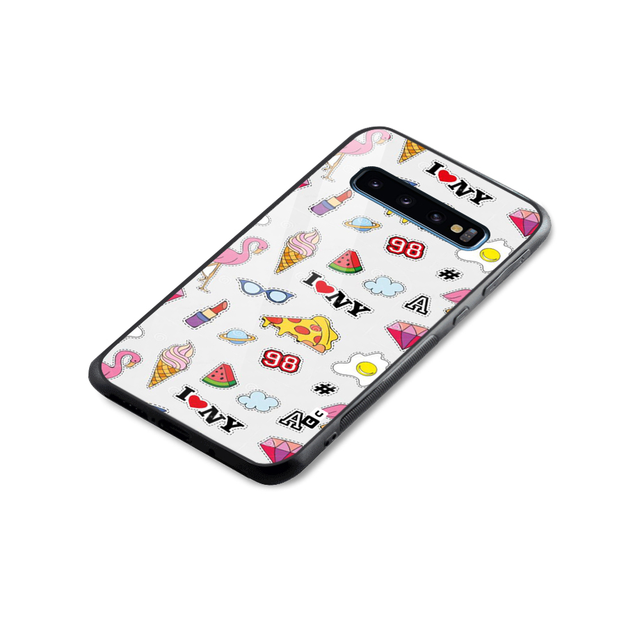 Personnel Quirk Glass Back Case for Galaxy S10