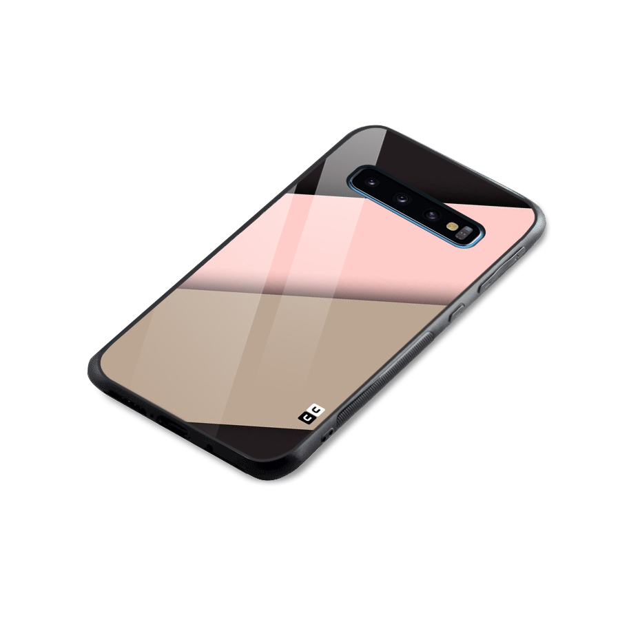 Pink Diagonal Glass Back Case for Galaxy S10