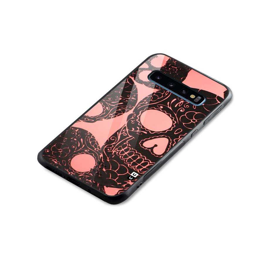 Pink Head Glass Back Case for Galaxy S10