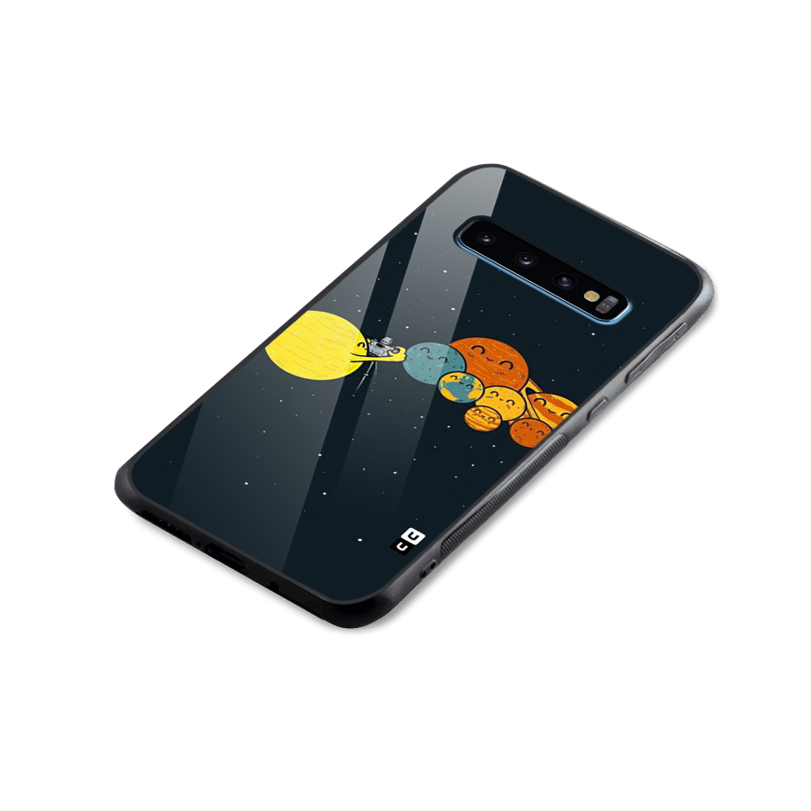 Planet Family Glass Back Case for Galaxy S10