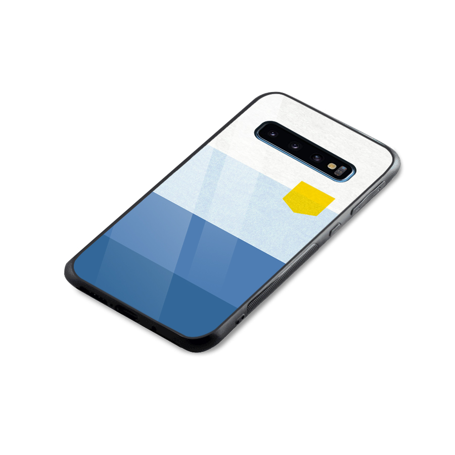 Pocket Stripes. Glass Back Case for Galaxy S10