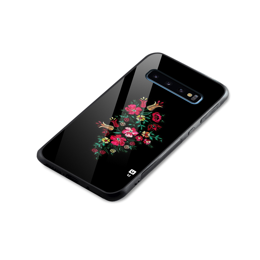 Pretty Allure Flower Glass Back Case for Galaxy S10