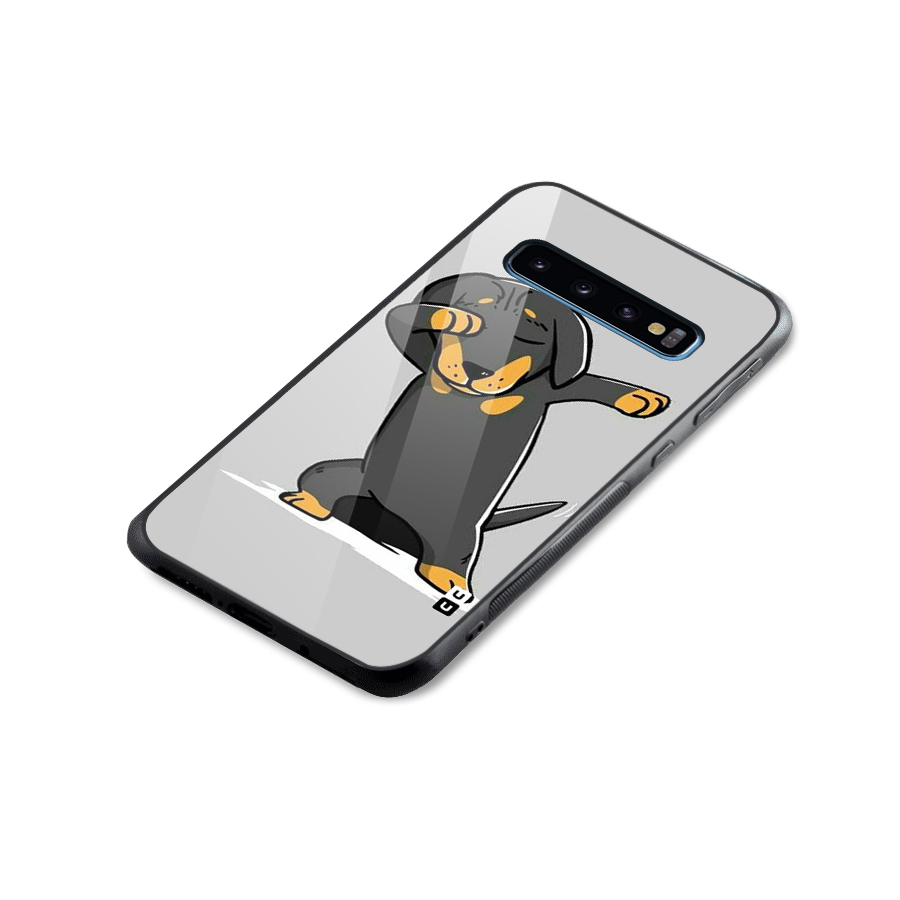 Puppy Dab Glass Back Case for Galaxy S10