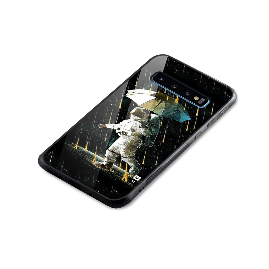 Rain Spaceman Glass Back Case for Galaxy S10