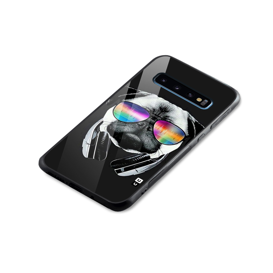 Rainbow Dog Swag Glass Back Case for Galaxy S10