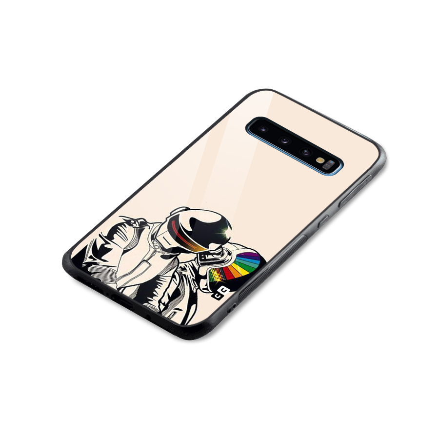 Rainbow Radio Glass Back Case for Galaxy S10