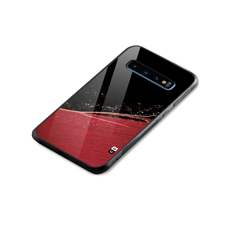 Red Flow Drops Glass Back Case for Galaxy S10