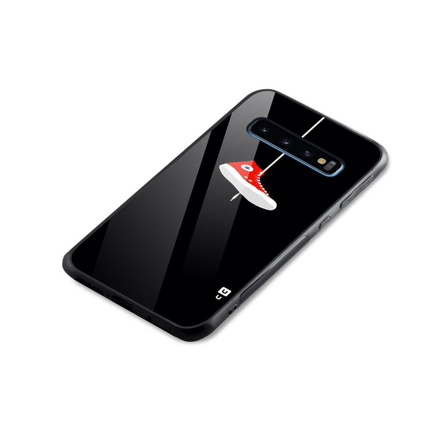 Red Shoe Hanging Glass Back Case for Galaxy S10
