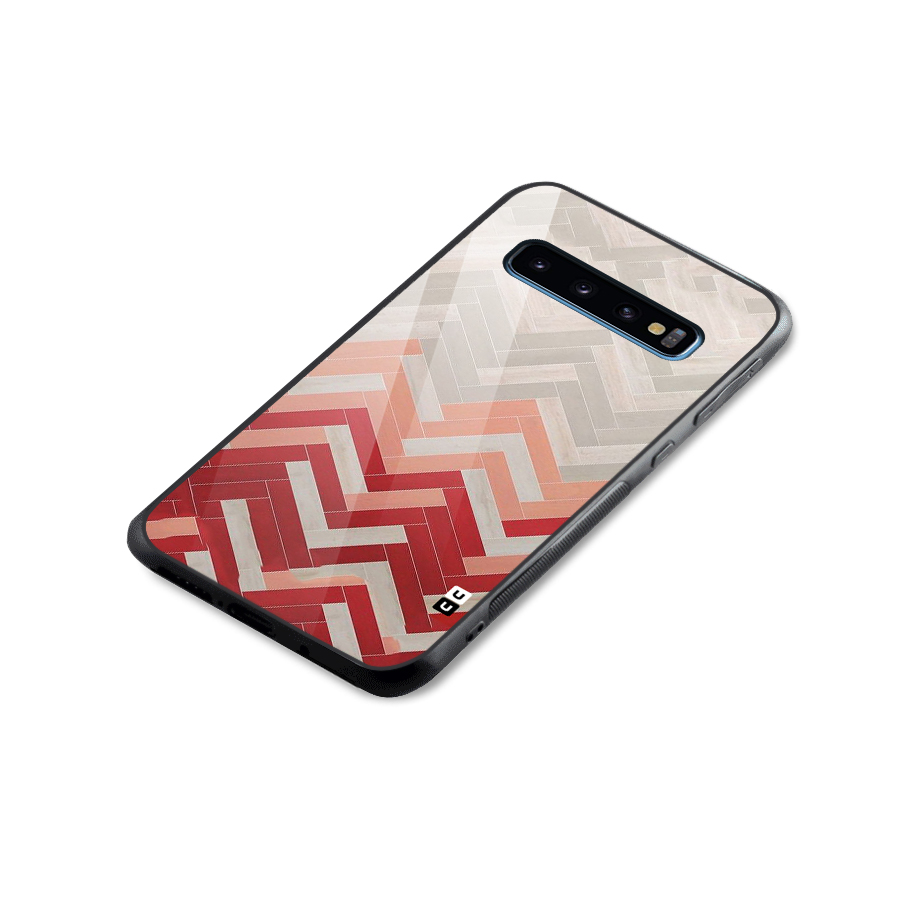 Reds and Greys Glass Back Case for Galaxy S10