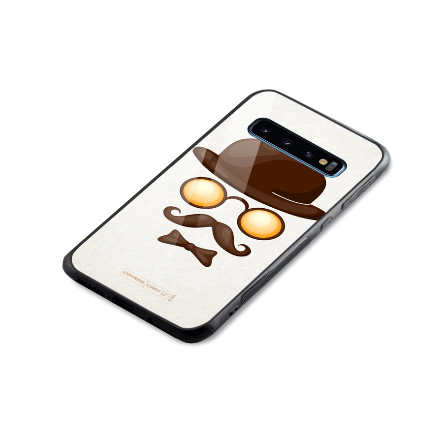 Retro Style Glass Back Case for Galaxy S10