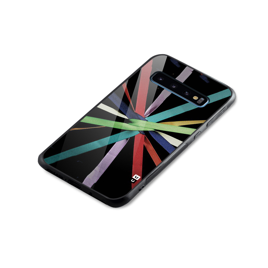 Ribbon Design Glass Back Case for Galaxy S10