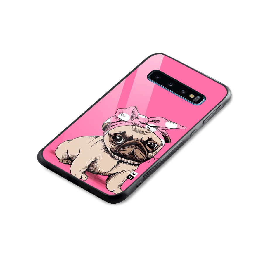 Ribbon Doggo Glass Back Case for Galaxy S10