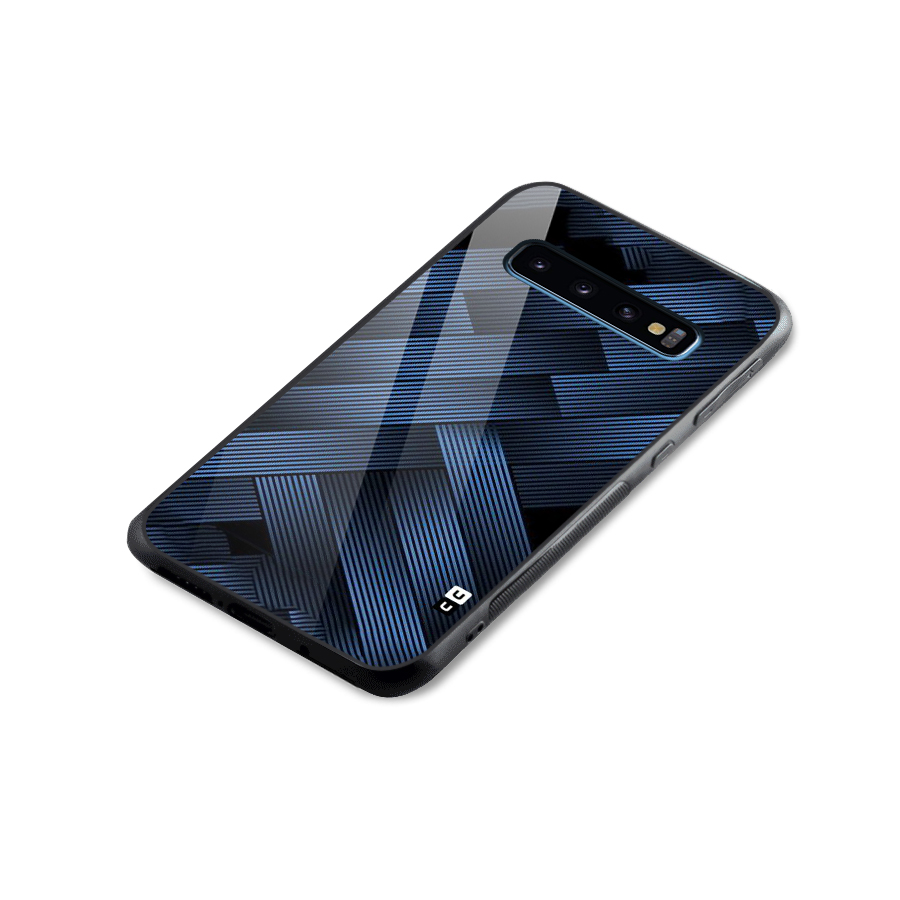 Ribbon Stripes Glass Back Case for Galaxy S10