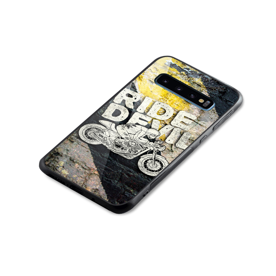 Ride Devil Glass Back Case for Galaxy S10