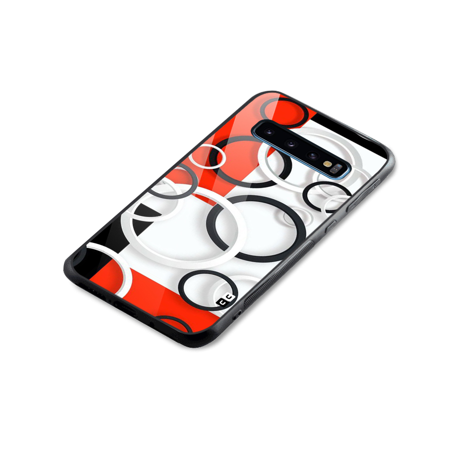 Rings Abstract Glass Back Case for Galaxy S10