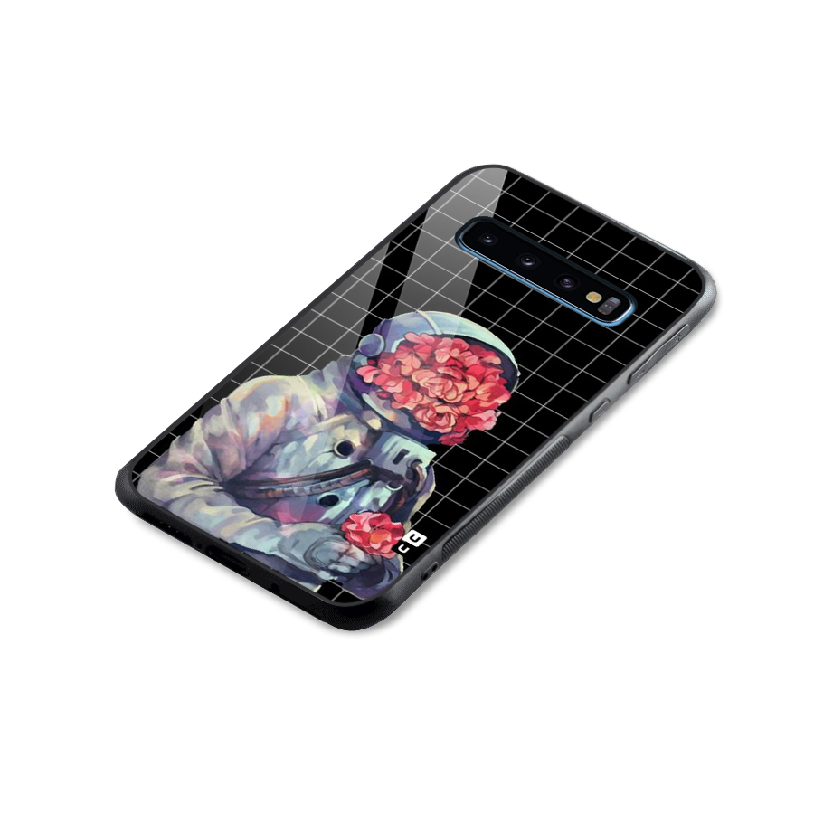 Robot Rose Glass Back Case for Galaxy S10