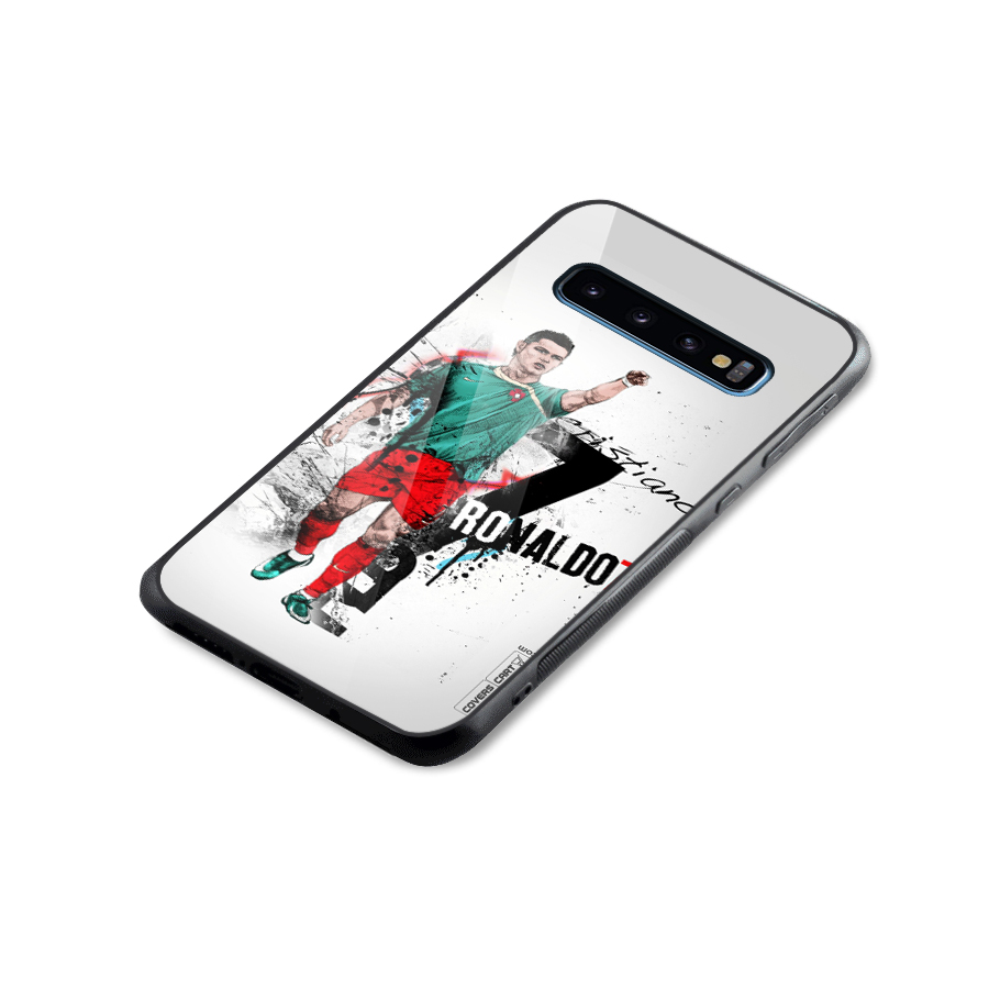 Ronaldo In Portugal Jersey Glass Back Case for Galaxy S10