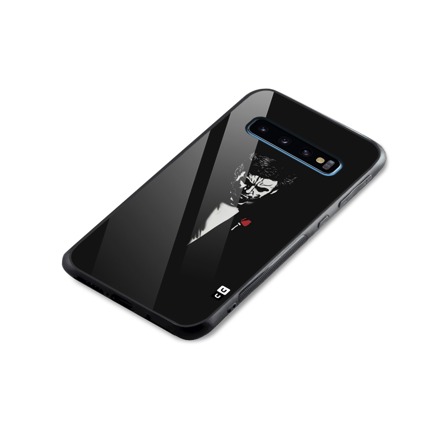 Rose Man Glass Back Case for Galaxy S10