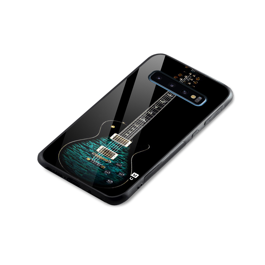 Royal Green Guitar Glass Back Case for Galaxy S10