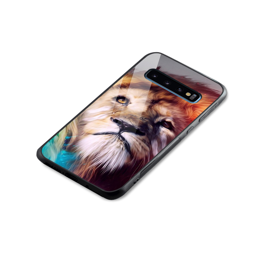 Royal Lion Glass Back Case for Galaxy S10