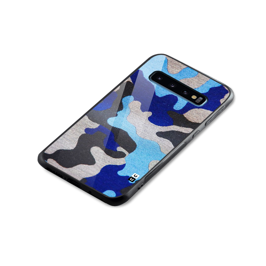 Rugged Camouflage Glass Back Case for Galaxy S10