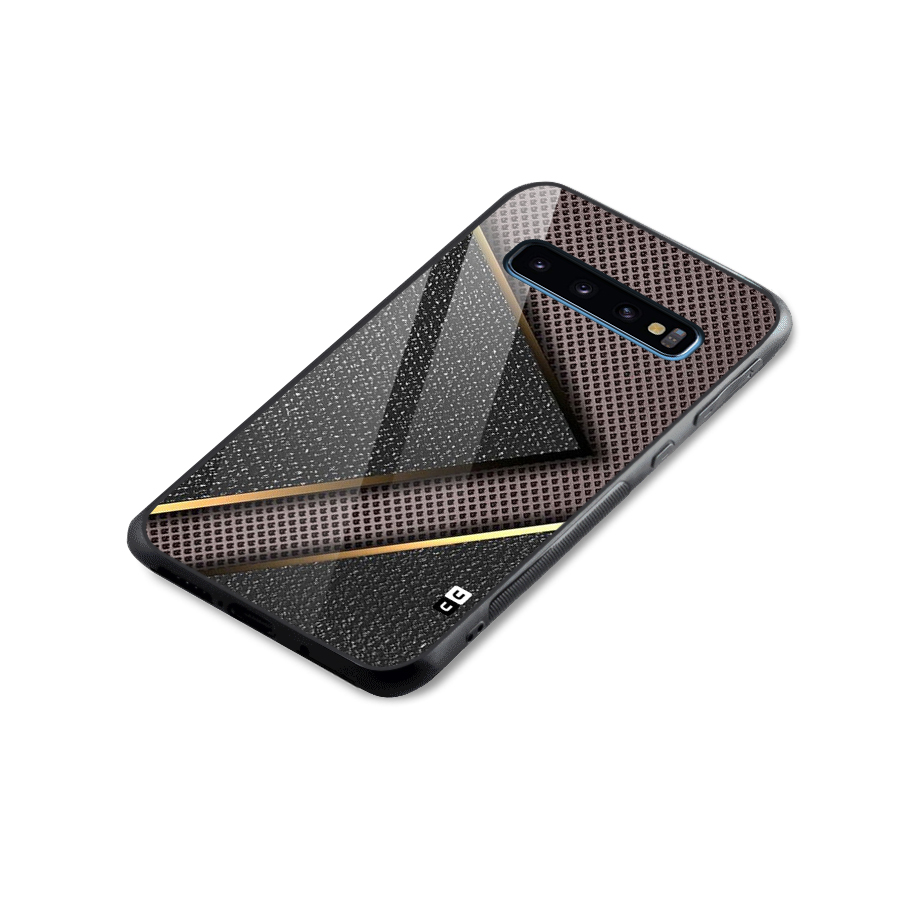 Rugged Polka Design Glass Back Case for Galaxy S10