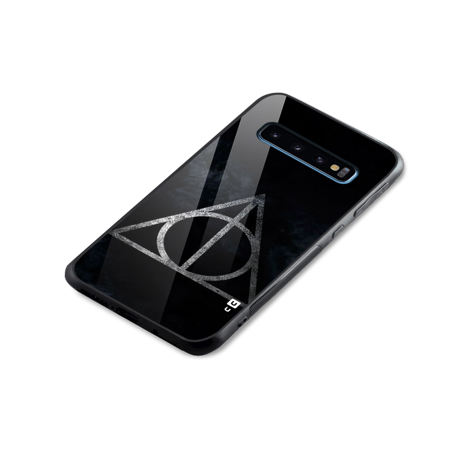 Rugged Triangle Design Glass Back Case for Galaxy S10