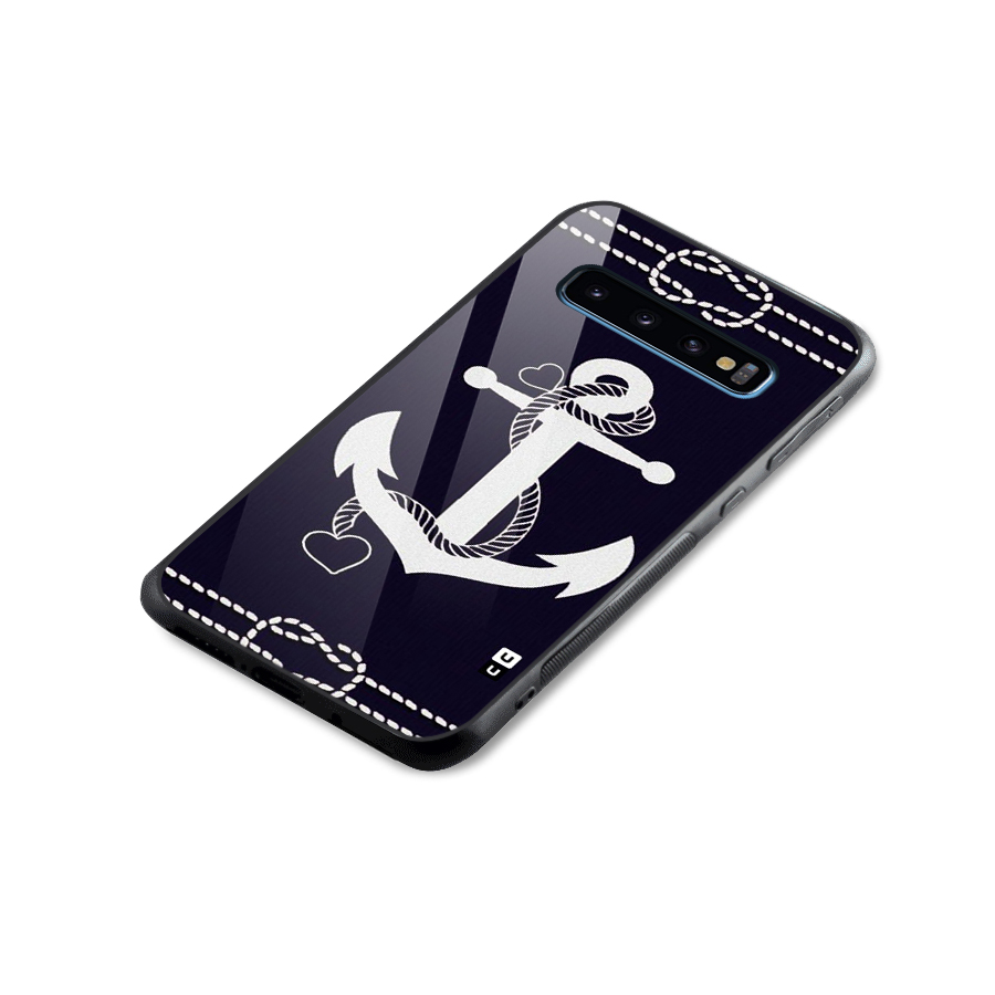 Sail Anchor Glass Back Case for Galaxy S10