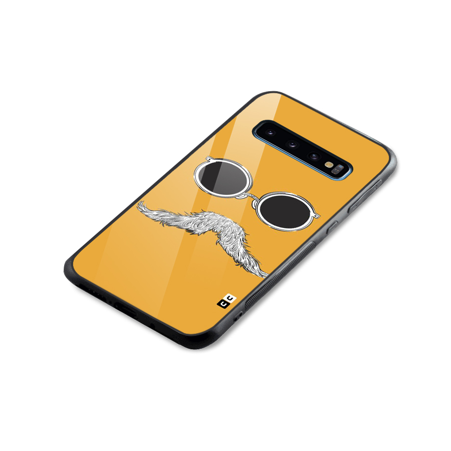 Sassy Mustache Glass Back Case for Galaxy S10