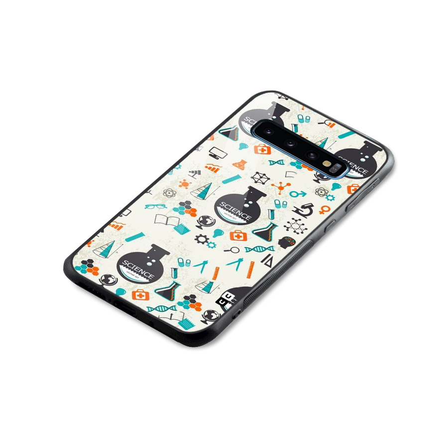 Science Side Glass Back Case for Galaxy S10