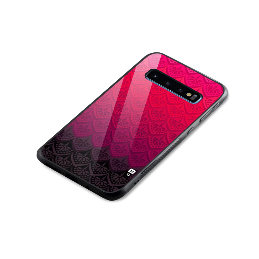 Shades Red Design Glass Back Case for Galaxy S10