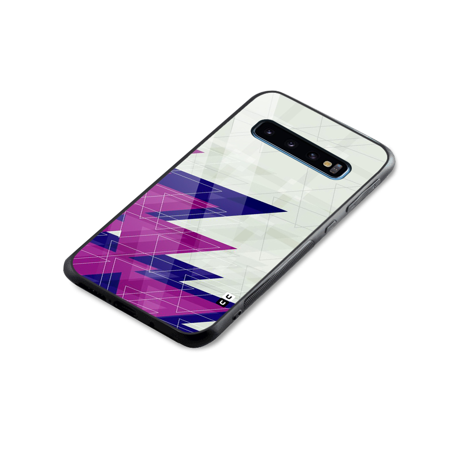 Sharp Abstract Design Glass Back Case for Galaxy S10