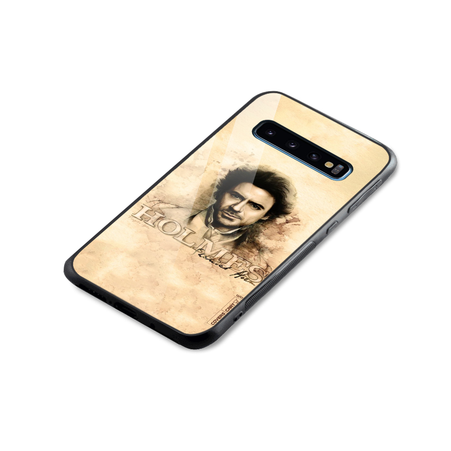 Sherlock Holmes Fan Art Glass Back Case for Galaxy S10