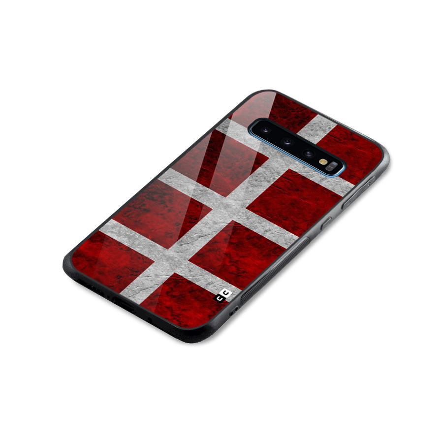 Silver Lines Glass Back Case for Galaxy S10
