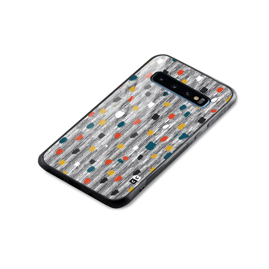 Single Paint Pattern Glass Back Case for Galaxy S10