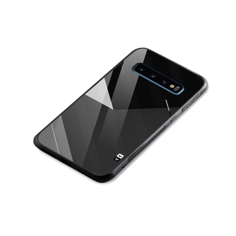 Slant Grey Glass Back Case for Galaxy S10