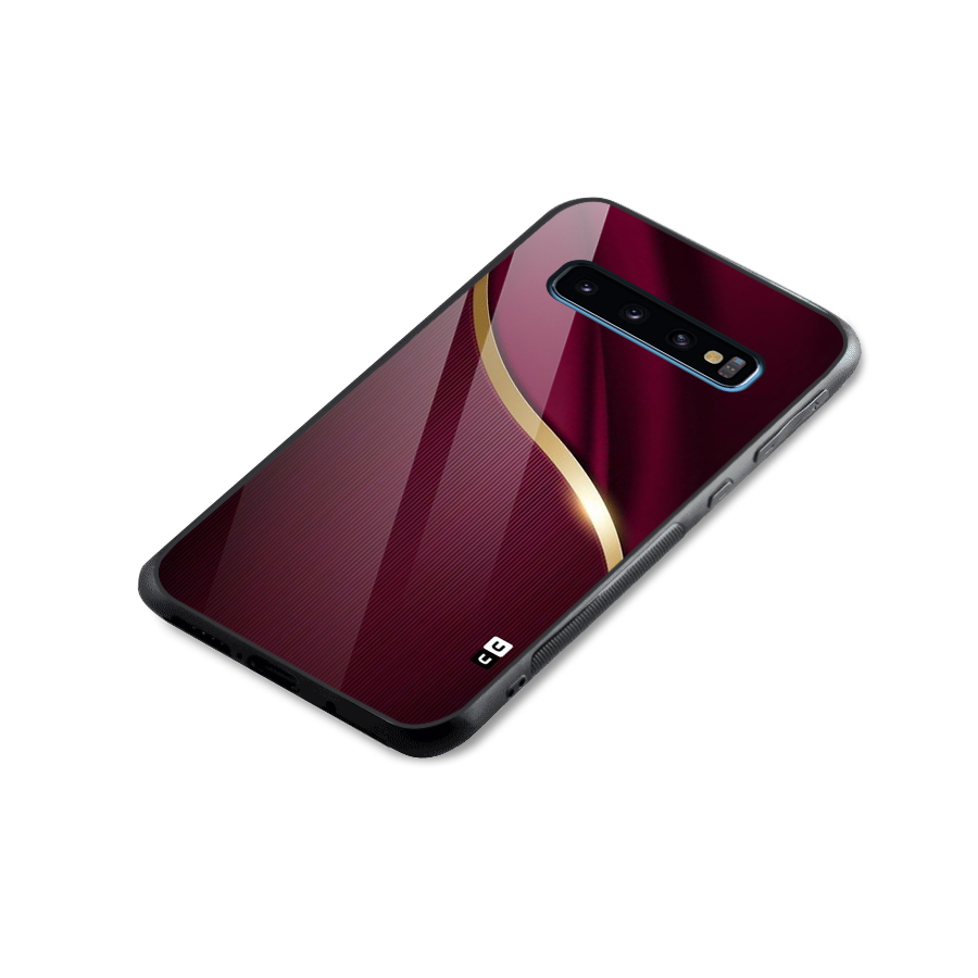 Smooth Maroon Glass Back Case for Galaxy S10