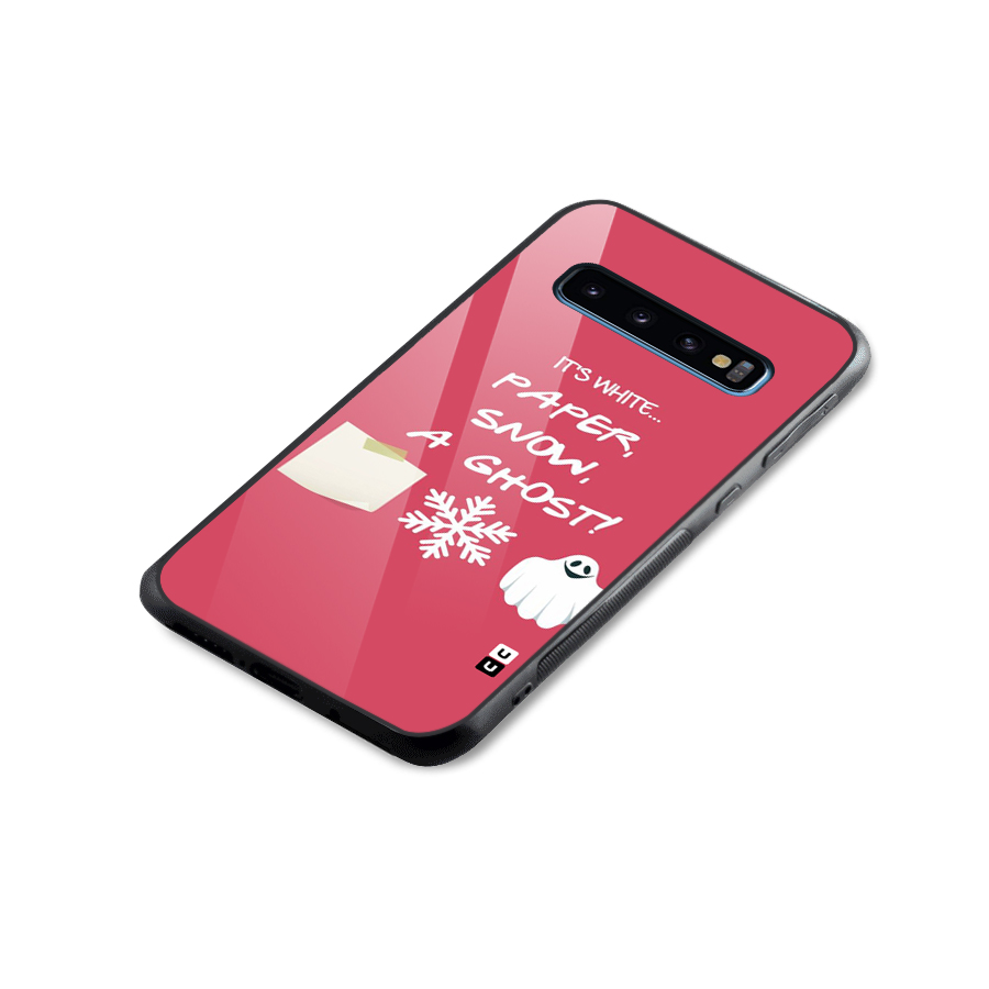 Snow Paper Glass Back Case for Galaxy S10