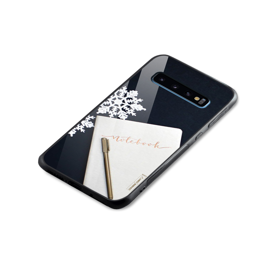 Snowflake Notebook Glass Back Case for Galaxy S10