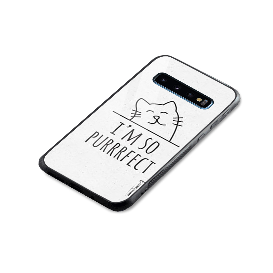 So Purrfect Glass Back Case for Galaxy S10