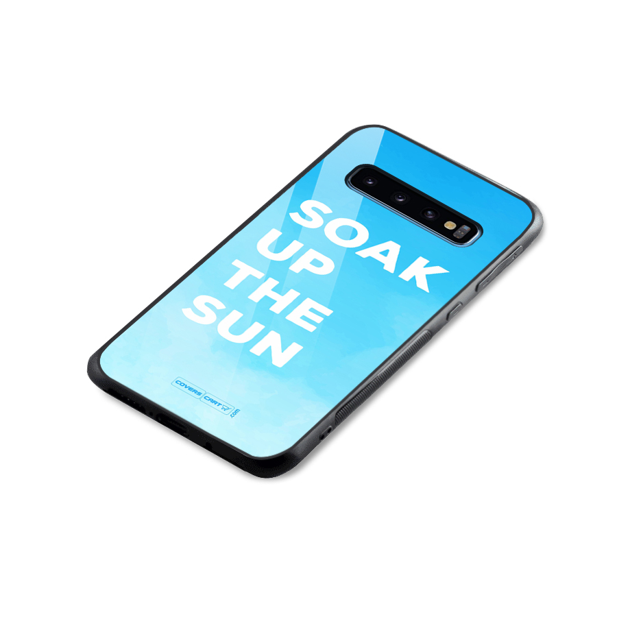 Soak Up The Sun Glass Back Case for Galaxy S10