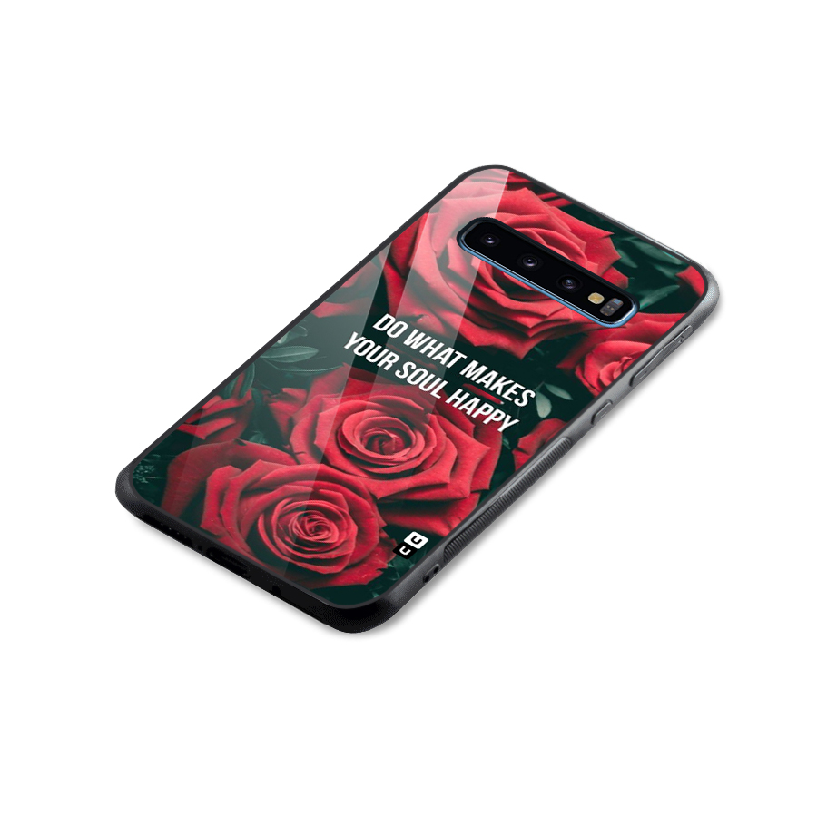 Soul Happy Glass Back Case for Galaxy S10